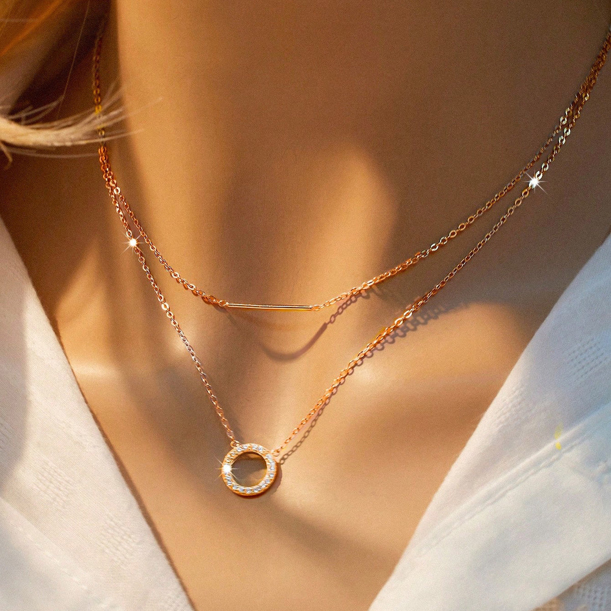 Double-Layer Halo Necklace