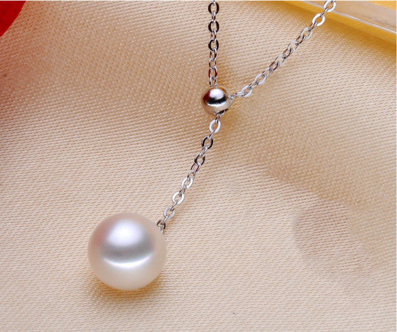 Long Y-shaped Pearl Necklace