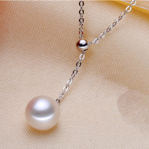 Long Y-shaped Pearl Necklace