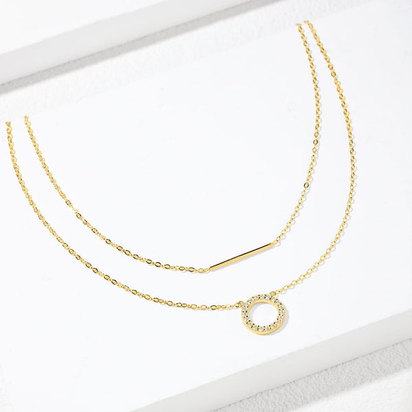 Double-Layer Halo Necklace