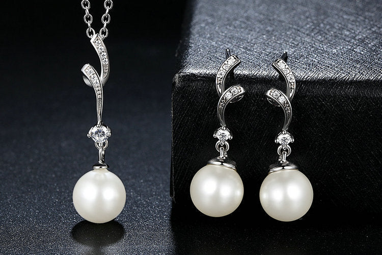 Silver Serenity Freshwater Pearl Earrings