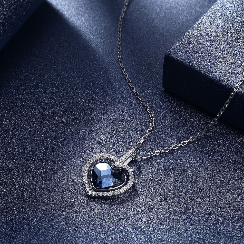 Classic Elegance Gift (Heart Necklace + Black Pearl Ring)