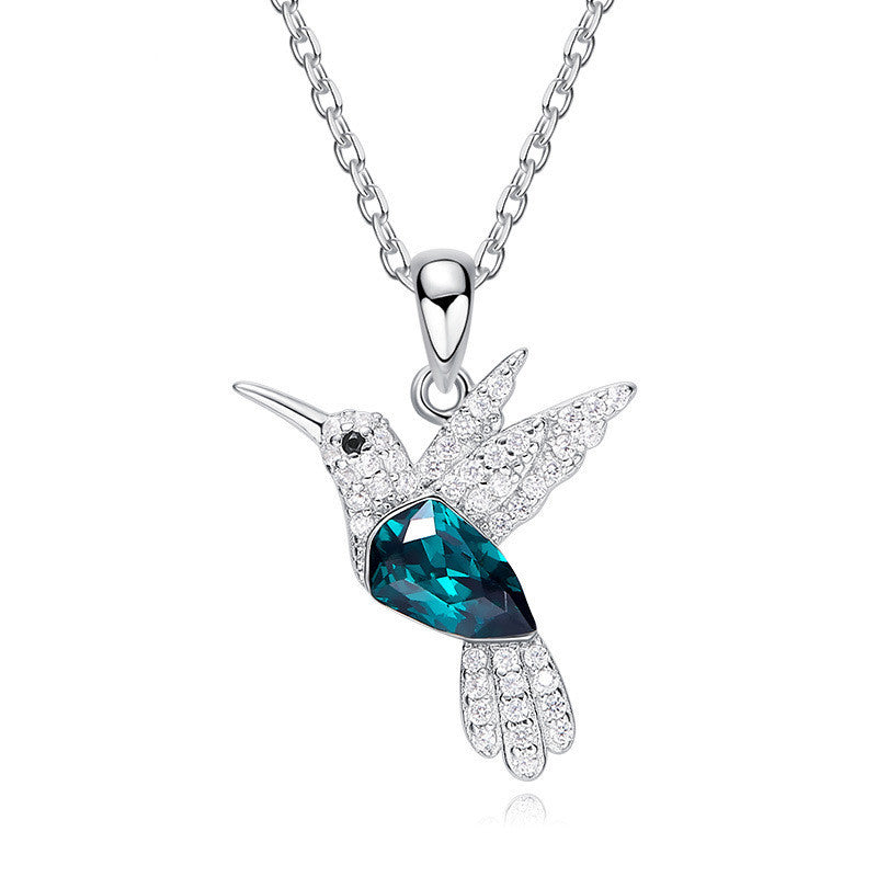 Hummingbird Necklace - Sterling Silver