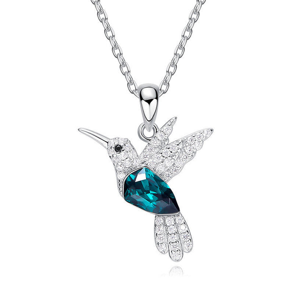 Hummingbird Necklace - Sterling Silver