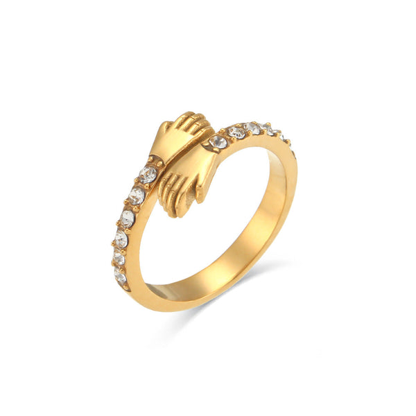Hug Gold Ring - Adjustable