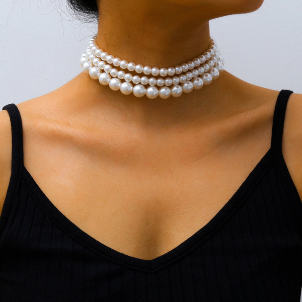 Multi-layered Pearl Choker