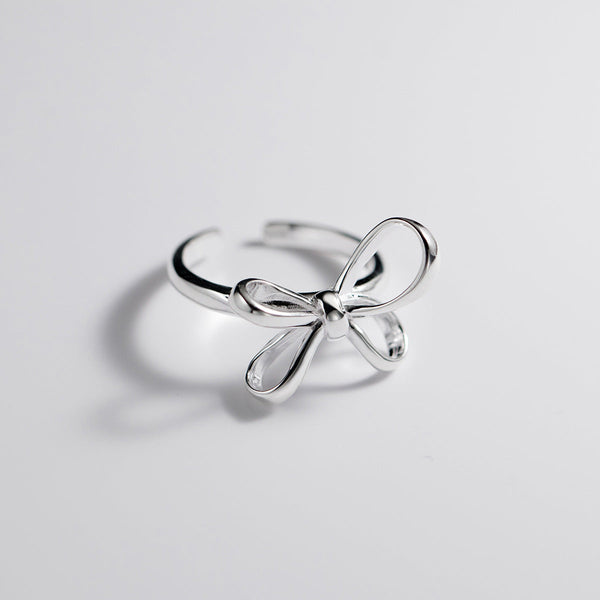 Sterling Silver Bow Ring - Adjustable