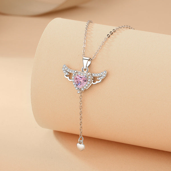 Silver Angel Gift (1 Necklace + 1 Ring)