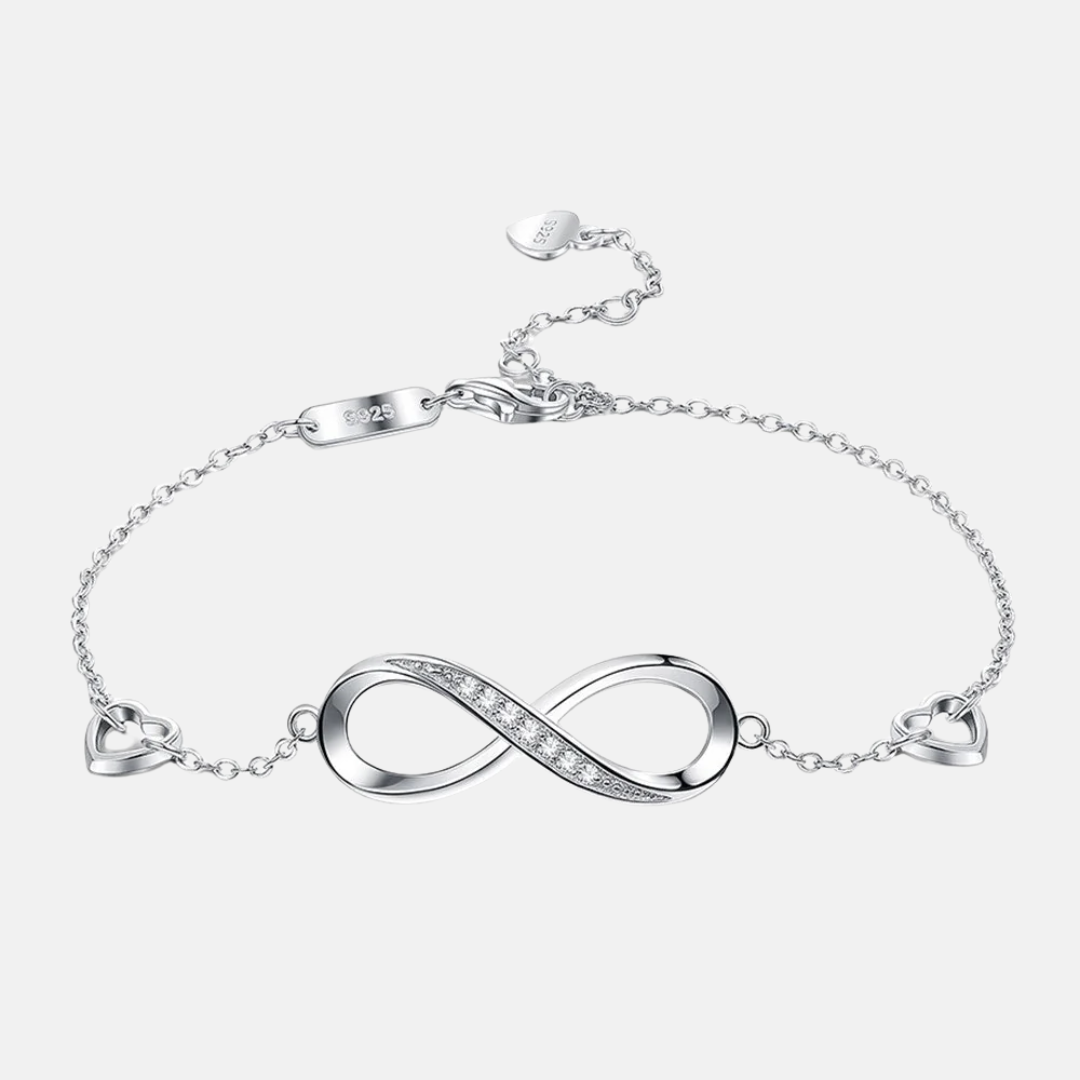 Infinity Bracelet with Hearts