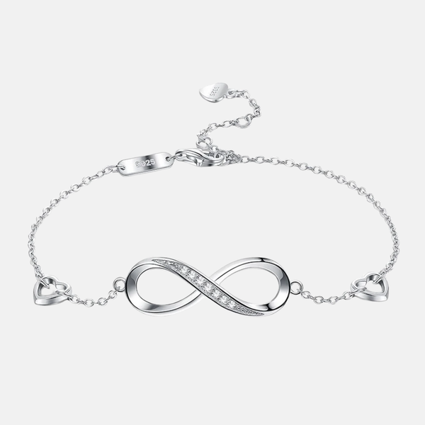 Infinity Bracelet with Hearts