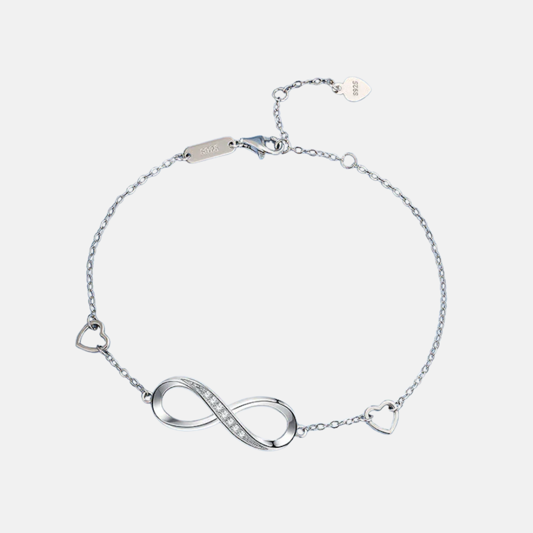 Infinity Bracelet with Hearts