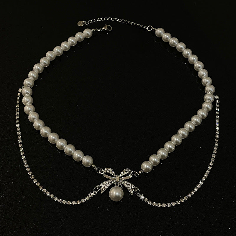 Bow Pearl Necklace