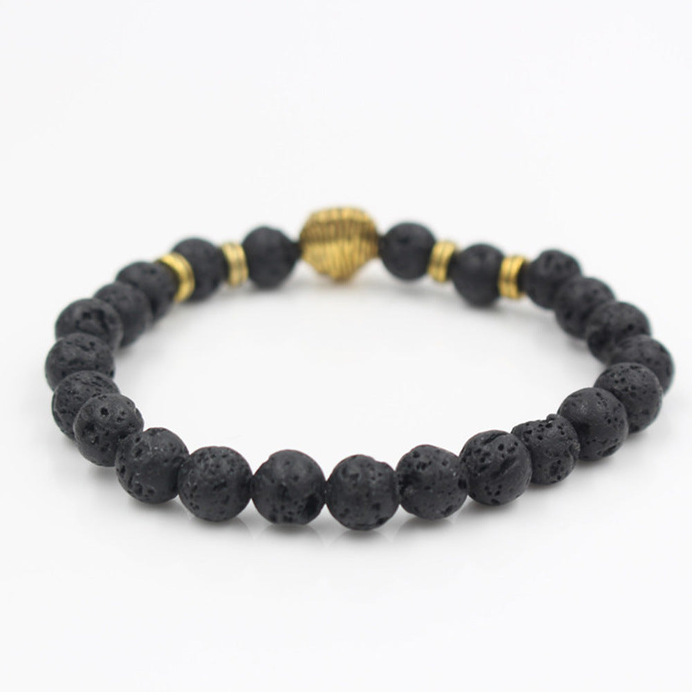 Lion Volcanic Stone Bracelet