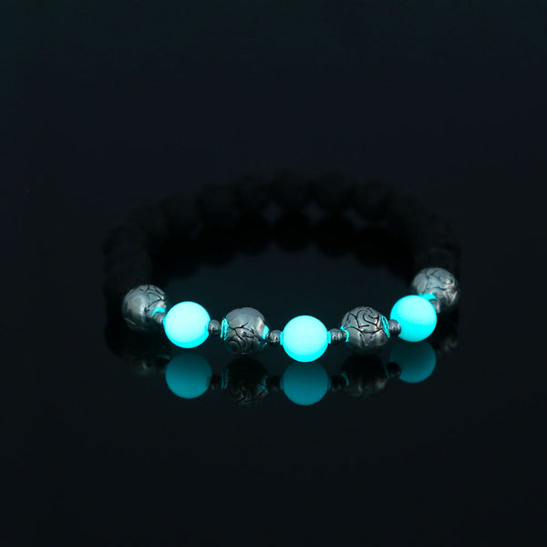 Luminous Black Volcanic Stone Bracelet