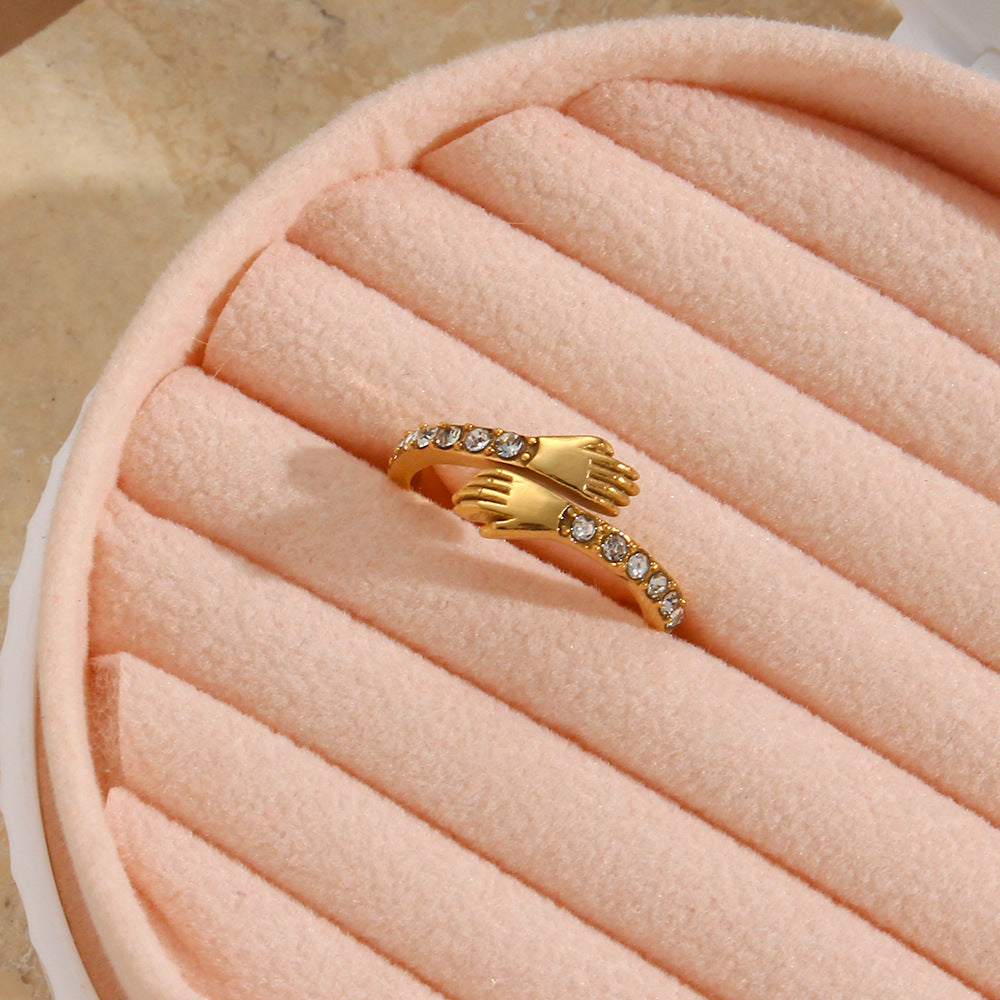 Hug Gold Ring - Adjustable