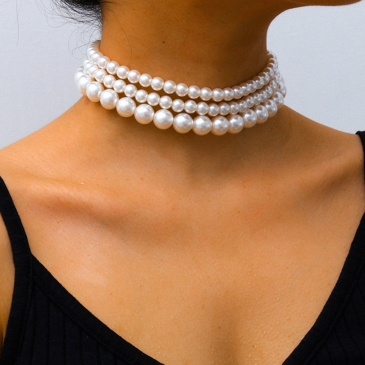 Multi-layered Pearl Choker