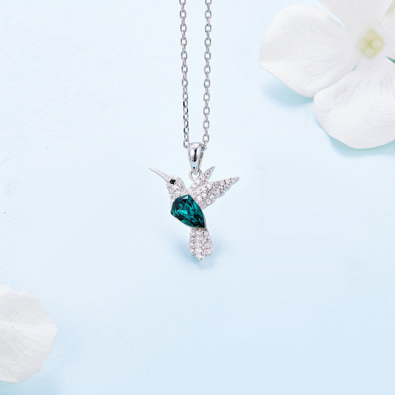 Hummingbird Necklace - Sterling Silver