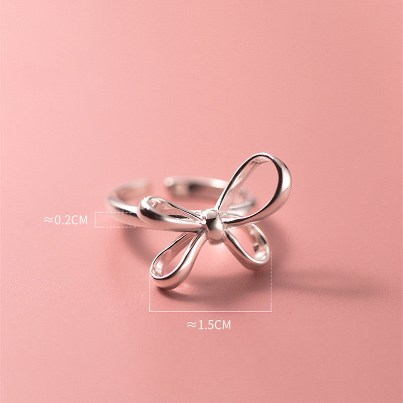 Sterling Silver Bow Ring - Adjustable