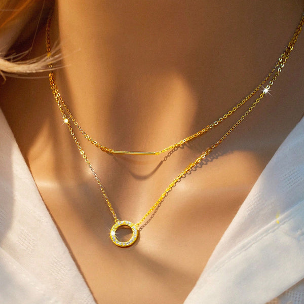 Double-Layer Halo Necklace