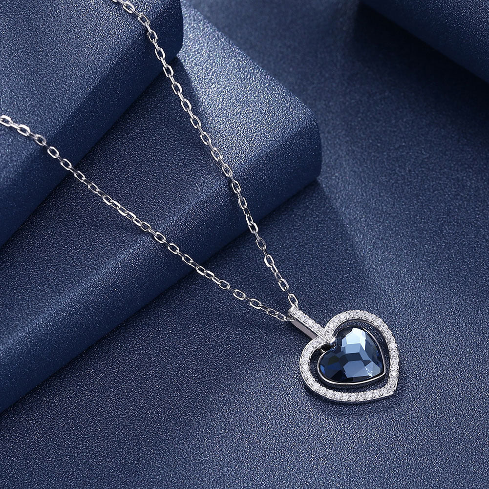 Classic Elegance Gift (Heart Necklace + Black Pearl Ring)