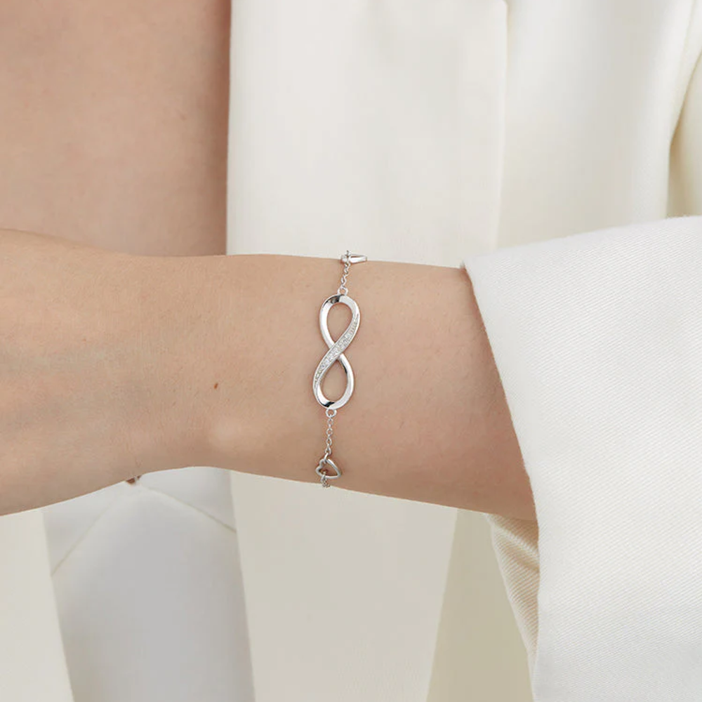 Infinity Bracelet with Hearts