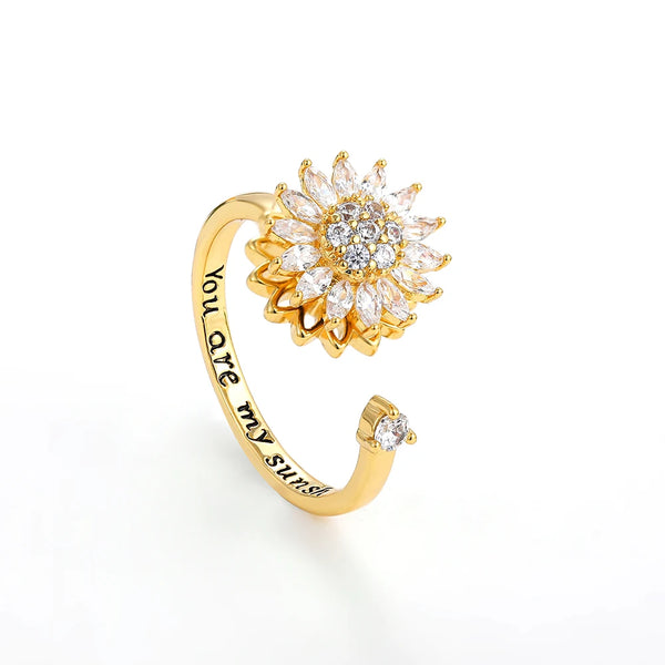 Sunflower Rotary Ring - Adjustable